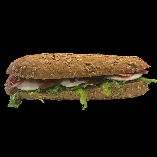 Afbeelding van Belegd broodje - geitenkaas met bacon