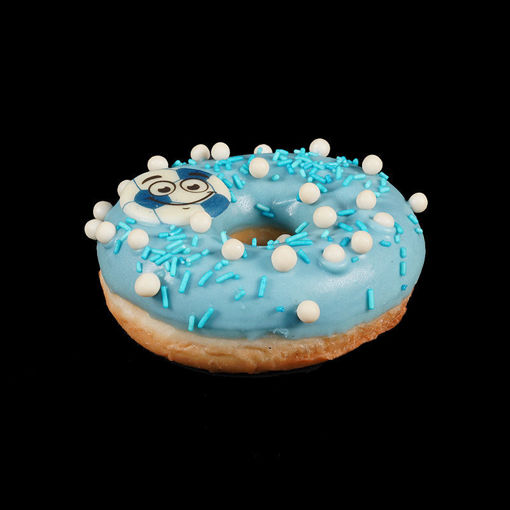 Afbeelding van Donut decoratie  blauw per stuk