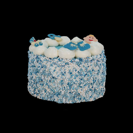 Afbeelding van Geboorte taart jongen 6/8 personen