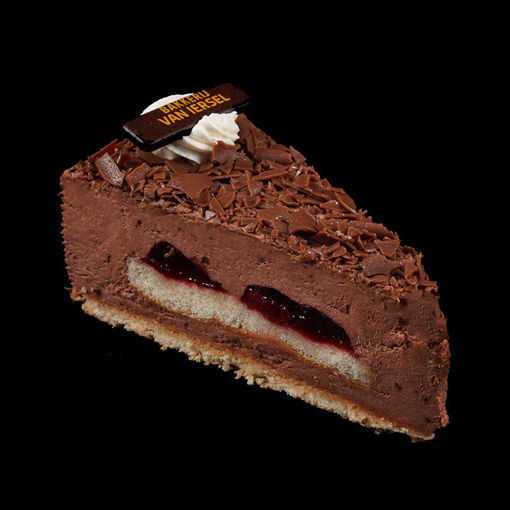 Afbeelding van Bavarois punt chocolade kersen per stuk